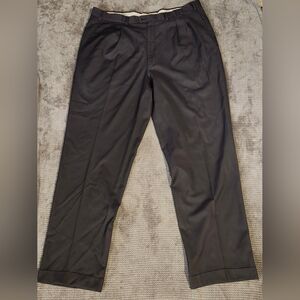 Pal Zileri Mens Pleated Front Straight Leg Dress Pants Gray Wool SZ US 44 EUR 54